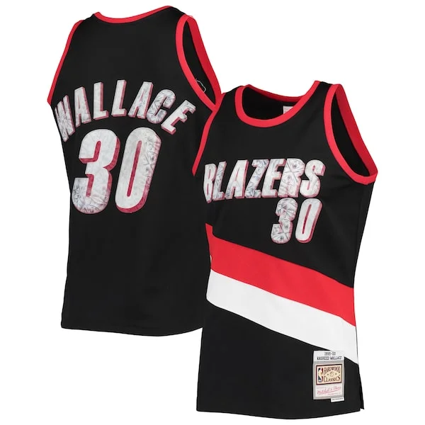 Trendy Resistente Attraente Rasheed Wallace Portland Trail Blazers 1999/00 Hardwood Classics NBA 75th Anniversary Diamond Swingman Jersey Black