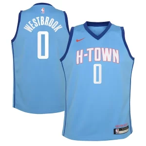 Lussuoso Incantevole Russell Westbrook Houston Rockets Nike Youth 2020/21 Swingman Jersey Blue City Edition