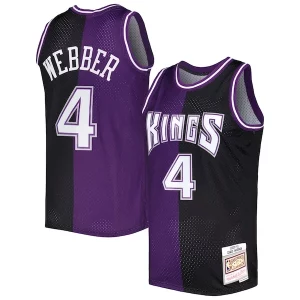 Fascinante Chris Webber Sacramento Kings Hardwood Classics 2000/01 Split Swingman Jersey Purple/Black