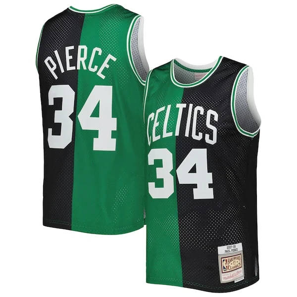 Splendido Carino Paul Pierce Boston Celtics Hardwood Classics 2007/08 Split Swingman Jersey Black/Kelly Green