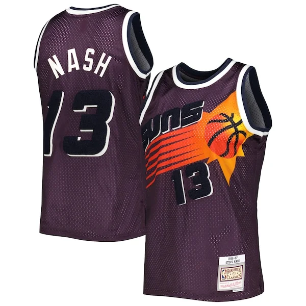 Lussuoso Steve Nash Phoenix Suns 1996/97 Hardwood Classics Off Court Swingman Jersey Purple