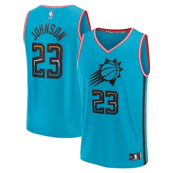 Splendido Cameron Johnson Phoenix Suns Youth 2022/23 Fast Break Jersey City Edition Turquoise