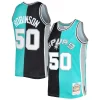 Magnifico Cool Bellissimo David Robinson San Antonio Spurs Hardwood Classics 1998/99 Split Swingman Jersey Black/Teal
