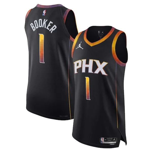 Accattivante Devin Booker Phoenix Suns Jordan Brand Authentic Player Jersey Statement Edition Black