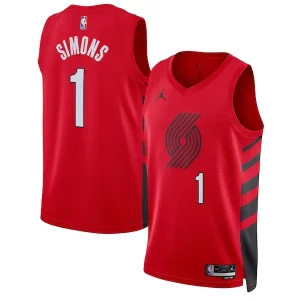 Gorgeous Carino Raffinato Anfernee Simons Portland Trail Blazers Jordan Brand Unisex Swingman Jersey Statement Edition Red