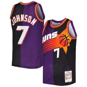 Incantevole Fascinante Kevin Johnson Phoenix Suns Hardwood Classics 1996/97 Split Swingman Jersey Purple/Black
