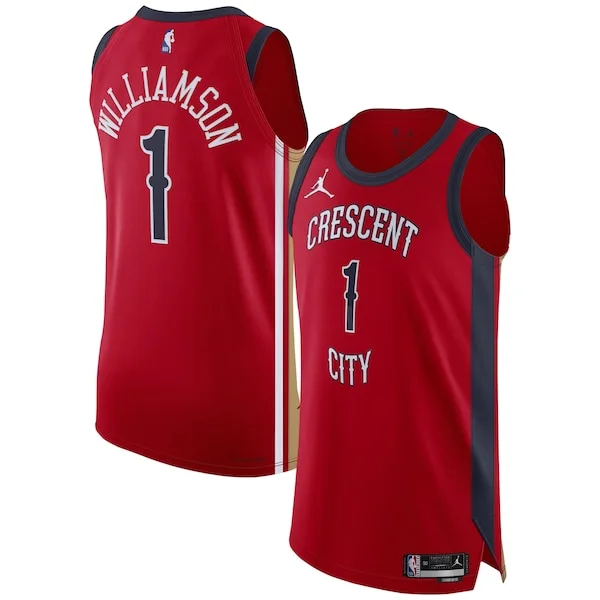 Raffinato Zion Williamson New Orleans Pelicans Jordan Brand Authentic Jersey Association Edition Red