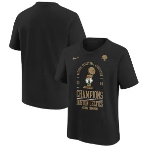 Fantastico Robusto Magnifico Boston Celtics Nike Youth 18 Time NBA Finals Champions Locker Room T Shirt Black