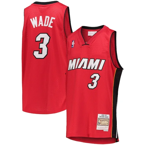 Attraente Dwyane Wade Miami Heat Youth 2005/06 Hardwood Classics Swingman Jersey Red