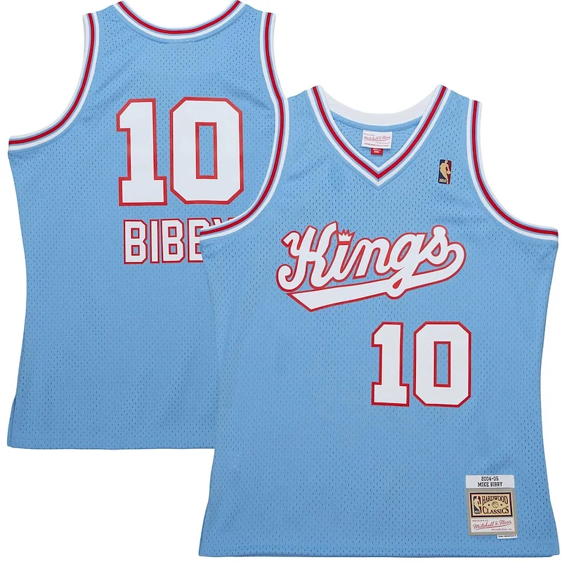 Gorgeous Mike Bibby Sacramento Kings 2001/02 Hardwood Classics Swingman Jersey Light Blue