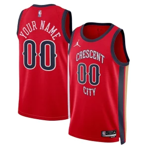 Lussuoso New Orleans Pelicans Jordan Brand Unisex Swingman Custom Jersey Red Statement Edition