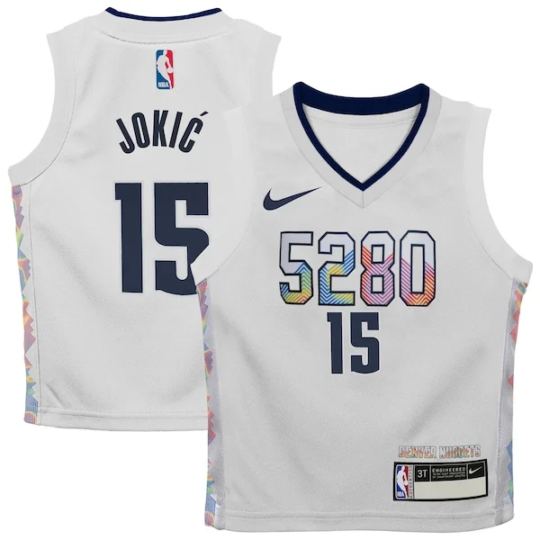 Pratico Nikola Jokic Denver Nuggets Nike Toddler 2024/25 Swingman Player Jersey City Edition White