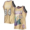 Lussuoso Ray Allen Milwaukee Bucks 75th Anniversary 1996/97 Hardwood Classics Swingman Jersey Gold