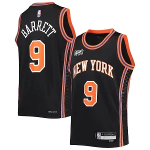 Moderno Resistente Robusto RJ Barrett New York Knicks Nike Youth 2021/22 Swingman Jersey City Edition Black