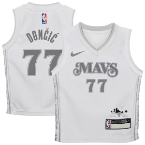 Bellissimo Pratico Cool Luka Dončić Dallas Mavericks Nike Preschool 2024/25 Swingman Player Jersey City Edition White