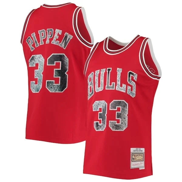 Duraturo Scottie Pippen Chicago Bulls 1997/98 Hardwood Classics NBA 75th Anniversary Diamond Swingman Jersey Red