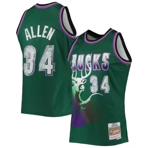 Classico Ray Allen Milwaukee Bucks 1996/97 Hardwood Classics NBA 75th Anniversary Diamond Swingman Jersey Green