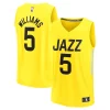 Carino Versatile Cody Williams Utah Jazz Youth 2024 NBA Draft Fast Break Player Jersey Icon Edition Yellow