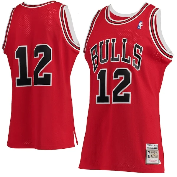 Meraviglioso Michael Jordan Chicago Bulls 1989/90 Hardwood Classics Authentic Jersey Red