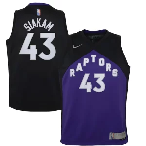 Eccezionale Pascal Siakam Toronto Raptors Nike Youth 2020/21 Swingman Player Jersey Black/Purple Earned Edition