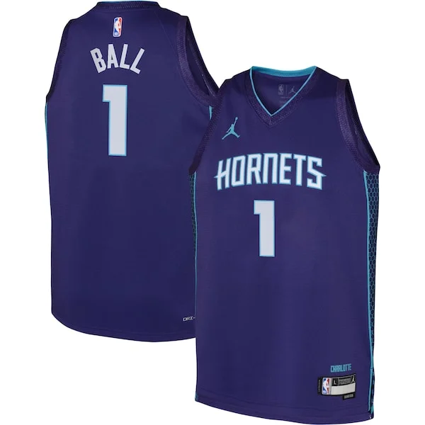 Fascinante Accattivante LaMelo Ball Charlotte Hornets Jordan Brand Youth Swingman Jersey Statement Edition Purple