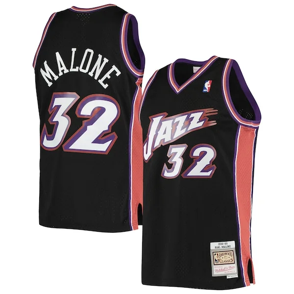 Resistente Fantastico Karl Malone Utah Jazz 2001/02 Hardwood Classics Swingman Jersey Black