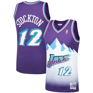 Attraente Gorgeous Sofisticato John Stockton Utah Jazz Hardwood Classics Swingman Jersey Purple