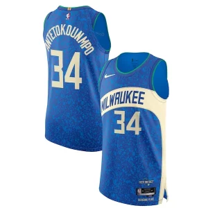 Cool Bellissimo Fantastico Nike Giannis Antetokounmpo Milwaukee Bucks Authentic Jersey City Edition Blue