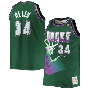 Comodo Sofisticato Magnifico Ray Allen Milwaukee Bucks Big & Tall 1996/97 Hardwood Classics Swingman Jersey Hunter Green