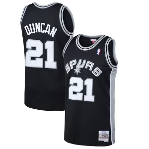 Duraturo Accattivante Carino Tim Duncan San Antonio Spurs 1998/99 Hardwood Classics Swingman Jersey Black